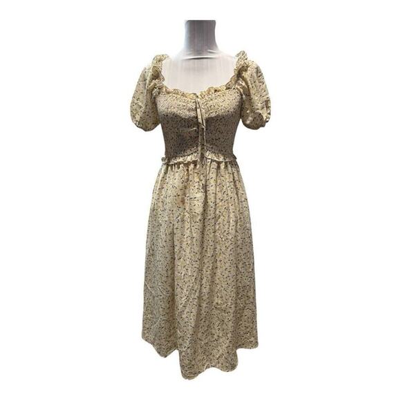 EXLURA Yellow Floral Summer Sundress Size S - Picture 1 of 3
